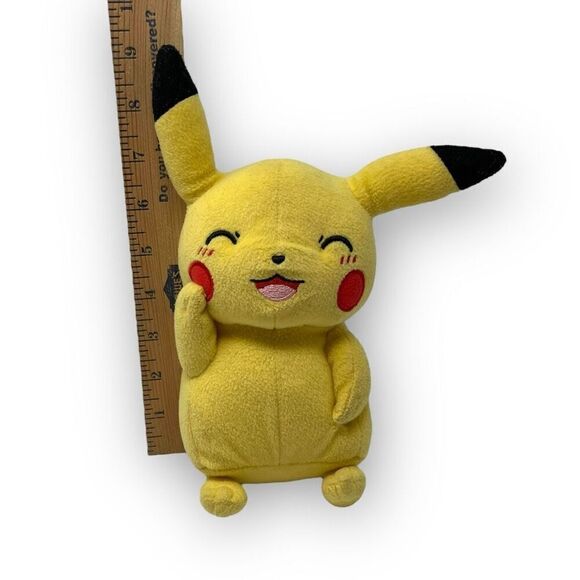 TOMY Pokemon Blushing Smiling Pikachu Plush Stuffed Animal Toy - Picture 6 of 6